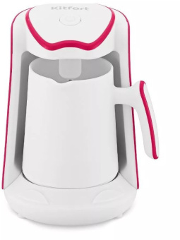 Кофеварка Электрическая турка Kitfort КТ-7133-1 600Вт розовый/белый - купить недорого с доставкой в интернет-магазине
