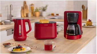 Чайник электрический Bosch TWK1M124 1.7л. 2400Вт красный корпус: пластик - купить недорого с доставкой в интернет-магазине