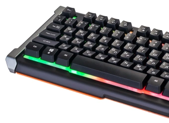 Клавиатура Оклик 710G BLACK DEATH черный/оранжевый USB Multimedia for gamer LED (476393) кабель 1.5м - купить недорого с доставкой в интернет-магазине