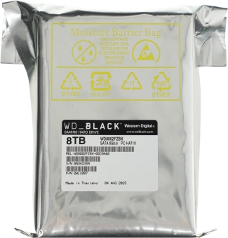 Жесткий диск WD SATA-III 8TB WD8002FZBX Desktop Black (7200rpm) 256Mb 3.5" - купить недорого с доставкой в интернет-магазине