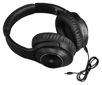 Гарнитура накладные Digma BT-20 ANC черный беспроводные bluetooth оголовье (BT20) - купить недорого с доставкой в интернет-магазине