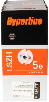 Кабель информационный Hyperline UUTP4-C5E-S24-IN-LSZH-GY-305 кат.5E UTP 4 пары 24AWG LSZH внутренний 305м серый - купить недорого с доставкой в интернет-магазине