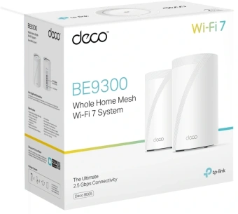 Бесшовный Mesh роутер TP-Link Deco BE65 (DECO BE65(2-PACK)) BE9300 100/1000/2500BASE-T белый (упак.:2шт) - купить недорого с доставкой в интернет-магазине