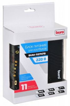 Блок питания Buro BUM-1127H70 ручной 70W 12V-20V 11-connectors от бытовой электросети - купить недорого с доставкой в интернет-магазине