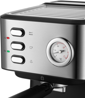 Кофеварка рожковая Kitfort КТ-7293 1050Вт черный/серебристый - купить недорого с доставкой в интернет-магазине