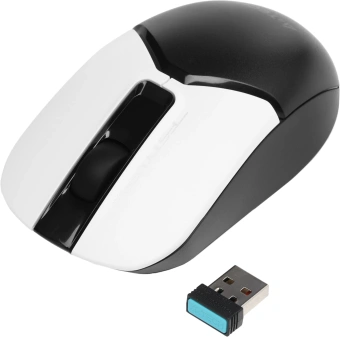 Мышь A4Tech Fstyler FB12 белый/черный оптическая 1200dpi беспров. BT/Radio USB 3but (FB12 PANDA) - купить недорого с доставкой в интернет-магазине