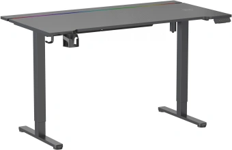 Стол для компьютера Cactus CS-EDXL-GBK столешница МДФ черный карбоновый каркас черный 140x60см - купить недорого с доставкой в интернет-магазине