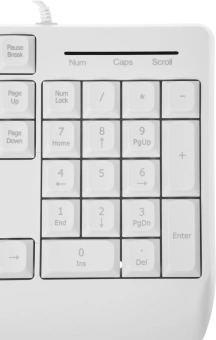 Клавиатура Defender HB-546 белый USB (подставка для запястий) (45547) кабель 1.8м - купить недорого с доставкой в интернет-магазине