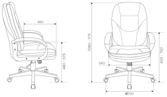 Кресло руководителя Бюрократ CH-868N Fabric коричневый Light-10 крестов. пластик - купить недорого с доставкой в интернет-магазине