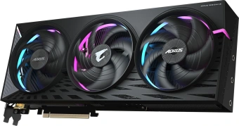 Видеокарта Gigabyte PCI-E GV-R9070XT AORUS E-16GD 1.0 AMD Radeon RX 9070XT 16Gb 256bit GDDR6 2570/20000 HDMIx2 DPx2 HDCP Ret - купить недорого с доставкой в интернет-магазине