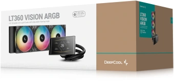 Система водяного охлаждения Deepcool LT360 Vision ARGB Soc-AM5/AM4/1200/1700/1851 черный 4-pin 33.66dB Al LCD 350W 1768gr Ret (R-LT360VISION-BKAMMC-G-1) - купить недорого с доставкой в интернет-магазине
