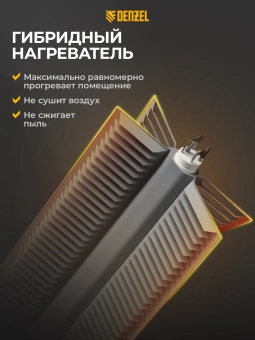 Конвектор Denzel HybridX-1500 1500Вт белый - купить недорого с доставкой в интернет-магазине