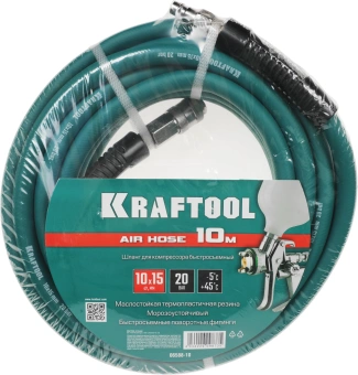Шланг для пневмоинструмента Kraftool 06588-10 10м зеленый - купить недорого с доставкой в интернет-магазине