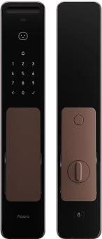 Умный замок Aqara ML-D01D врезной разбл.отпеч.паль./код/пар/NFC/прил/мех.кл 5000mAh бронзовый/черный - купить недорого с доставкой в интернет-магазине