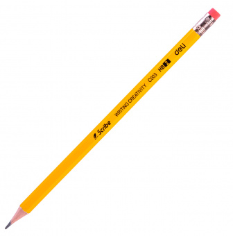 Карандаш ч/г Deli EC003-HB Scribe HB шестигран. тополь желтый карт.кор. (12шт) ластик - купить недорого с доставкой в интернет-магазине