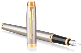 Ручка перьев. Parker IM Core F321 (CW1931649) Brushed Metal GT F сталь нержавеющая подар.кор. - купить недорого с доставкой в интернет-магазине
