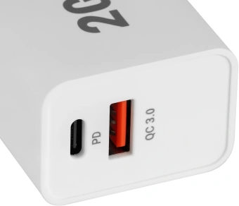 Сетевое зар./устр. Digma DGW2D 20W 3A+1A (PD+QC) USB-C/USB-A универсальное белый (DGW2D0F110WH) - купить недорого с доставкой в интернет-магазине
