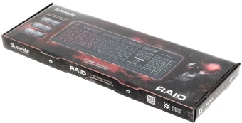 Клавиатура Defender GK-778DL черный USB slim for gamer LED (45778) кабель 1.5м - купить недорого с доставкой в интернет-магазине