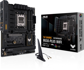Материнская плата Asus TUF GAMING B650-PLUS WIFI SocketAM5 AMD B650 4xDDR5 ATX AC`97 8ch(7.1) 2.5Gg RAID+HDMI+DP - купить недорого с доставкой в интернет-магазине