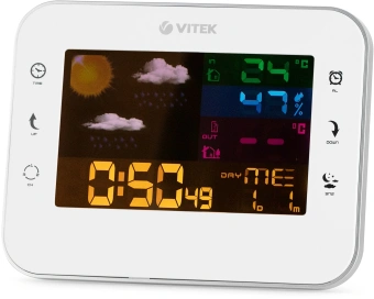Погодная станция Vitek VT-6412 черный - купить недорого с доставкой в интернет-магазине