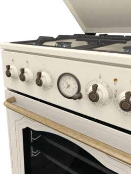 Плита Комбинированная Gorenje GKS5B70CLI бежевый (металлическая крышка) реш.чугун - купить недорого с доставкой в интернет-магазине