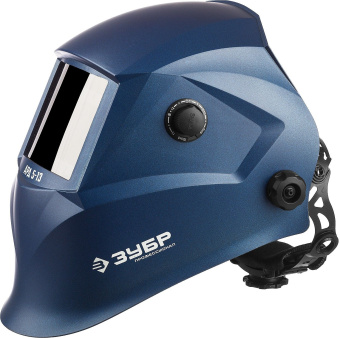 Маска сварщика Зубр АРД 5-13 филь.:стекло кл.:1/1/1/2 см.экр.100x53мм синий (11070) - купить недорого с доставкой в интернет-магазине