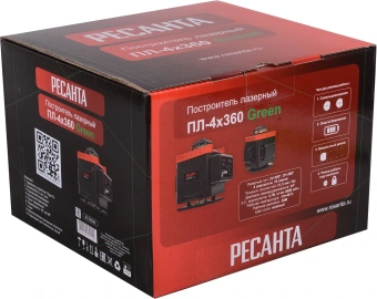 Уровень лазер. Ресанта ПЛ-4Х360 2кл.лаз. 550нм цв.луч. зеленый 4луч. (61/10/544) - купить недорого с доставкой в интернет-магазине