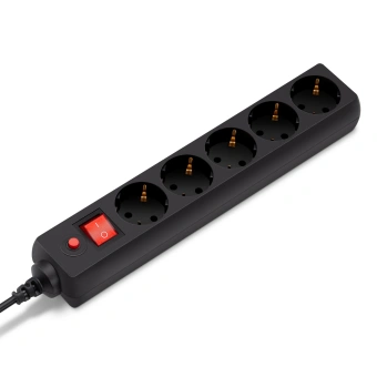 Сетевой фильтр Buro 500SH-1.8-UPS-B 1.8м (5 розеток) черный (коробка) - купить недорого с доставкой в интернет-магазине