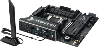 Материнская плата Asus TUF GAMING B850M-PLUS WIFI7 Socket AM5 AMD B850 4xDDR5 mATX AC`97 8ch(7.1) 2.5Gg RAID+HDMI+DP - купить недорого с доставкой в интернет-магазине
