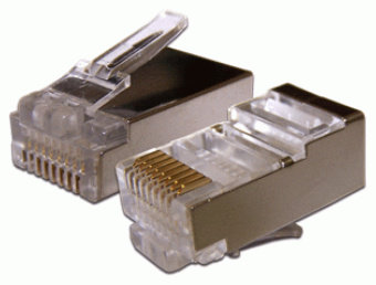 Коннектор Lanmaster (TWT-PL45/S-8P8C-6A) FTP кат.6A RJ45 (упак.:100шт) - купить недорого с доставкой в интернет-магазине