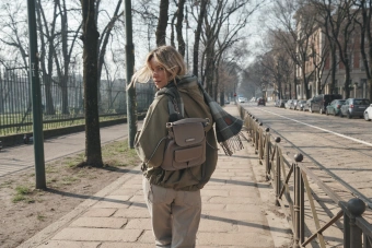 Рюкзак женский The Bridge Martina 044066ZA/TG серо-бежевый натур.кожа - купить недорого с доставкой в интернет-магазине