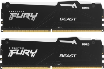 Память DDR5 2x16GB 6400MHz Kingston KF564C32BBEAK2-32 Fury Beast RGB RTL Gaming PC5-51200 CL32 DIMM 288-pin 1.4В kit single rank с радиатором Ret - купить недорого с доставкой в интернет-магазине