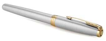 Ручка роллер Parker Sonnet Core T527 (CW1931506) Stainless Steel GT M черн. черн. подар.кор. сменный стержень 1стерж. кругл. 1цв. - купить недорого с доставкой в интернет-магазине