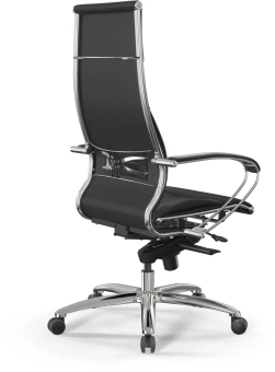 Кресло Метта Samurai Lux черный сиденье черный экокожа с подголов. крестов. металл хром - купить недорого с доставкой в интернет-магазине