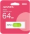 Флеш Диск A-Data 64GB UV320 AUV320-64G-RWHGN USB3.2 белый/зеленый - купить недорого с доставкой в интернет-магазине