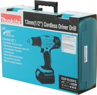 Дрель-шуруповерт Makita DDF453RFE аккум. патрон:быстрозажимной (кейс в комплекте) - купить недорого с доставкой в интернет-магазине