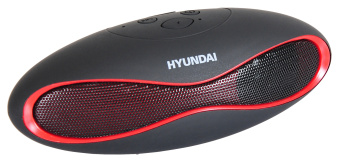 Колонка порт. Hyundai H-PAC100 черный 3W 1.0 BT/3.5Jack/USB - купить недорого с доставкой в интернет-магазине