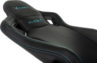 Кресло игровое Knight Outrid Smile черный экокожа с подголов. крестов. пластик - купить недорого с доставкой в интернет-магазине