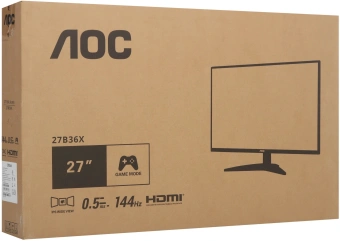 Монитор AOC 27" 27B36X черный IPS LED 16:9 HDMI матовая 300cd 178гр/178гр 1920x1080 144Hz DP FHD - купить недорого с доставкой в интернет-магазине