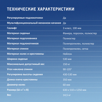Кресло игровое Оклик 111G черный/синий сиденье черный сетка/ткань с подголов. крестов. пластик черный - купить недорого с доставкой в интернет-магазине