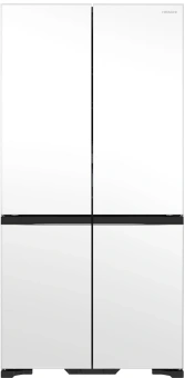 Холодильник Hitachi R-WB720PUC1 GPW 3-хкамерн. белый/черный стекло инвертер - купить недорого с доставкой в интернет-магазине