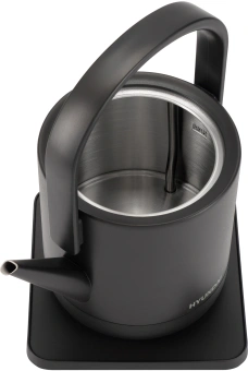 Чайник электрический Hyundai HYK-S2507 0.6л. 1000Вт черный корпус: металл - купить недорого с доставкой в интернет-магазине