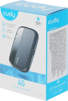 Роутер беспроводной Cudy MF4 3G/4G cat.4 черный - купить недорого с доставкой в интернет-магазине