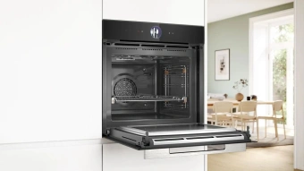 Духовой шкаф Электрический Bosch Serie 8 HMG776NB1 черный - купить недорого с доставкой в интернет-магазине