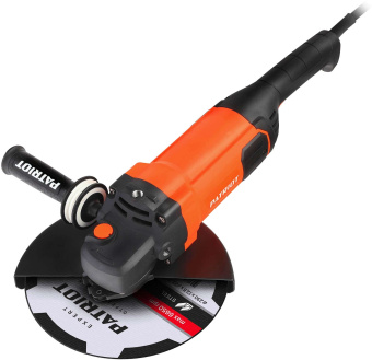 Углошлифовальная машина Patriot AG 230 2200Вт 6600об/мин рез.шпин.:M14 d=230мм (110301245) - купить недорого с доставкой в интернет-магазине