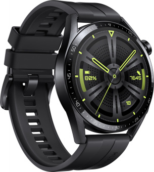 Смарт-часы Huawei Watch GT 3 JPT-B29 46мм 1.43" AMOLED корп.черный рем.черный разм.брасл.:140-210мм (55028464) - купить недорого с доставкой в интернет-магазине