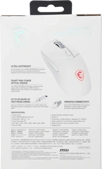 Мышь MSI VERSA 300 W MS-8ZBD белый оптическая 8000dpi беспров. BT/Radio USB 5but (S12-4301440-CLA) - купить недорого с доставкой в интернет-магазине