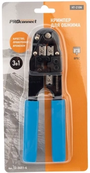 Инструмент обжимной PROconnect HT-210N 12-3451-4 для RJ-45 синий - купить недорого с доставкой в интернет-магазине