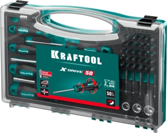 Набор отверток Kraftool 25815 в компл.:50 предметов жесткий кейс - купить недорого с доставкой в интернет-магазине