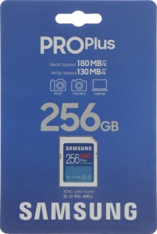 Флеш карта SDXC 256GB Samsung MB-SD256S Pro PLUS V30 w/o adapter - купить недорого с доставкой в интернет-магазине